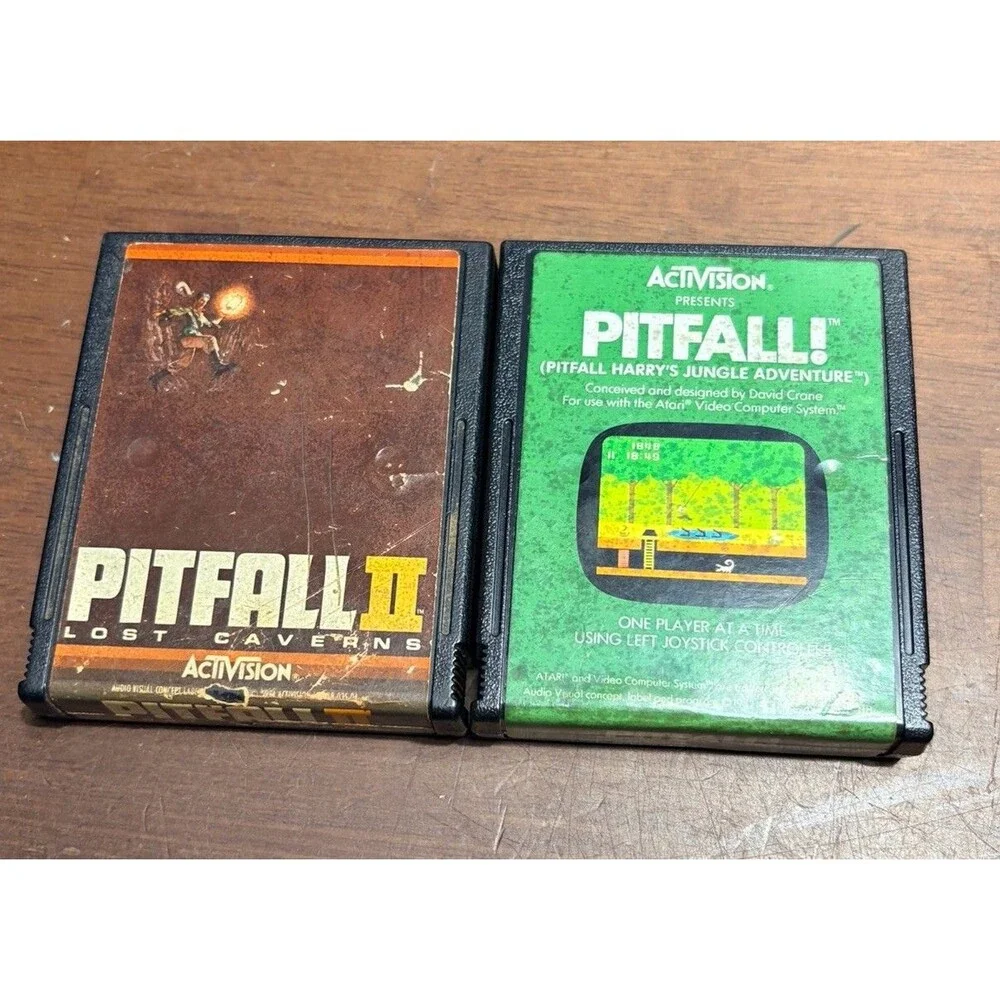 Atari 2609 Pitfall 1 and 2 Game Cartridges Only  Tested